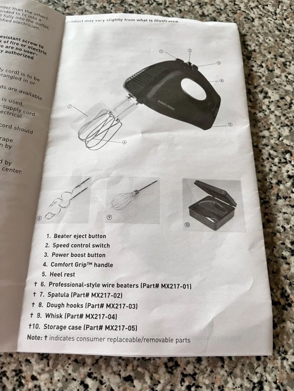 Black & Decker Black Hand 250 Watt Mixer with Storage Case and Attachments